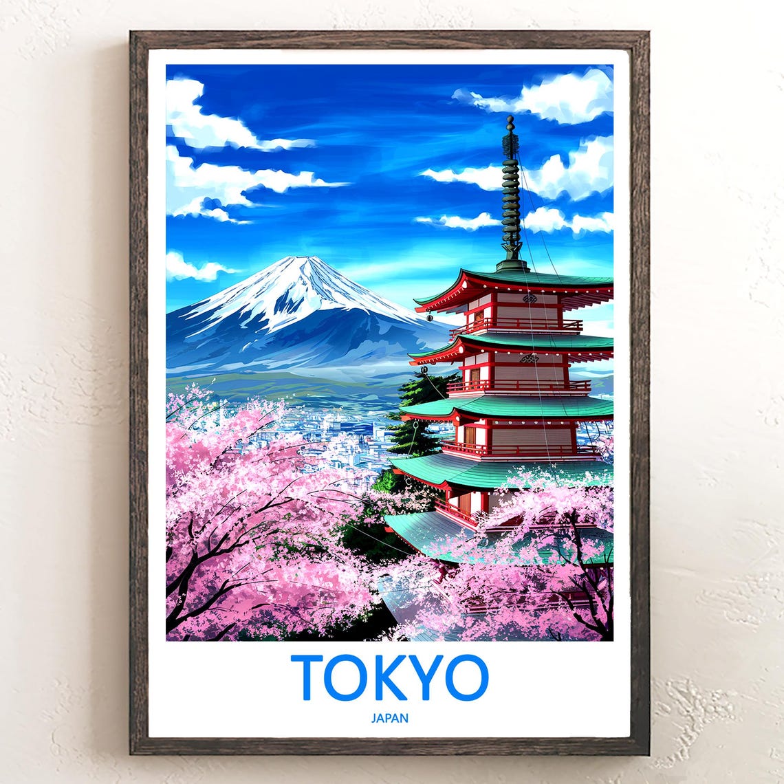 Tokyo Print Wall Art Tokyo Japan Travel Art Print Tokyo Hanging Wall Decor Tokyo Poster Prints Home Decor Tokyo Japan Poster Travel Gift Art