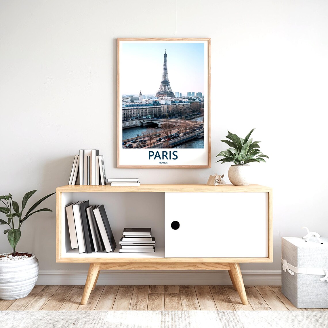 Paris Eiffel Tower Seine Winter Daytime City Photo View Poster - Image 2
