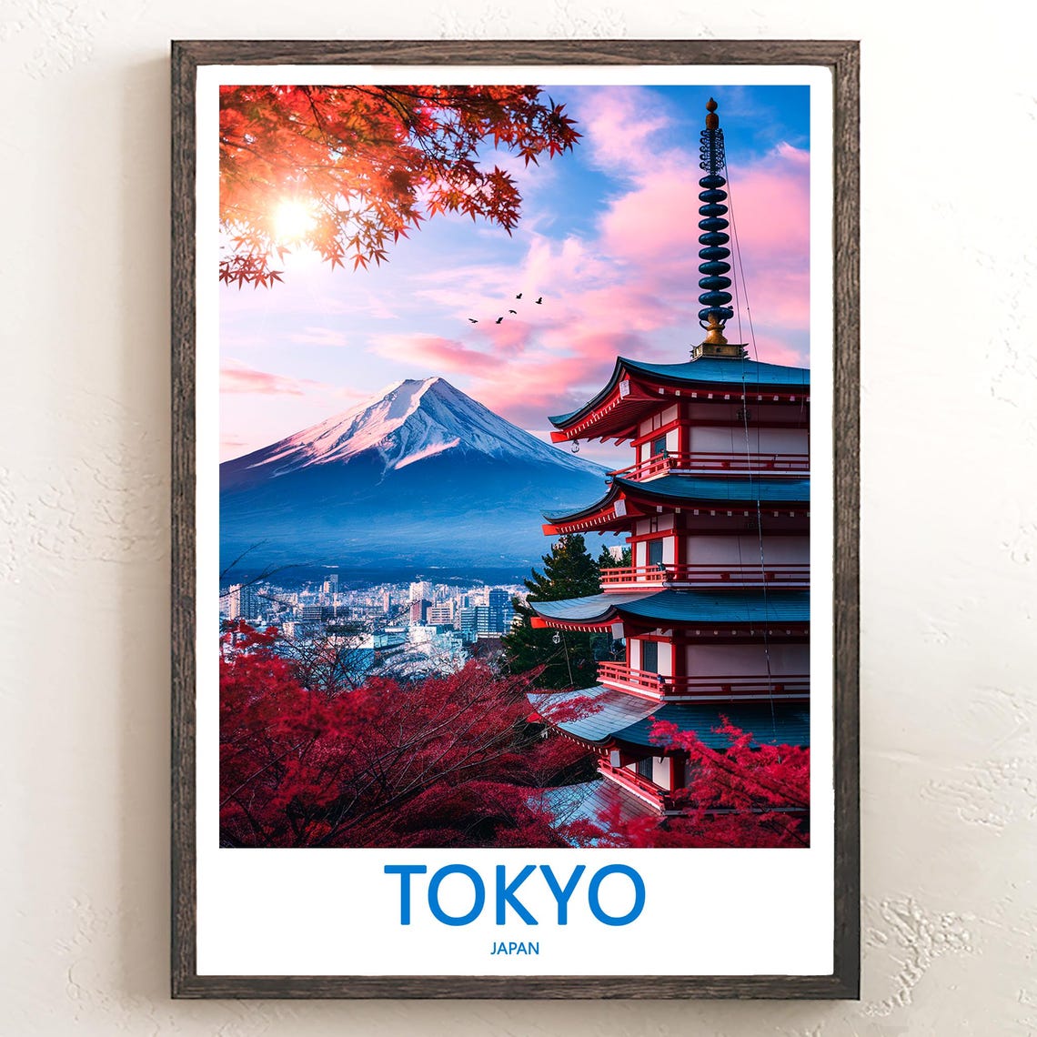 Tokyo Print Wall Art Tokyo Japan Travel Art Print Tokyo Hanging Wall Decor Tokyo Poster Prints Home Decor Tokyo Japan Poster Travel Gift Art