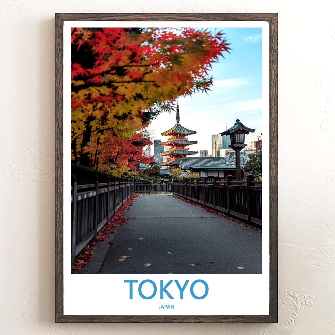 Tokyo Print Wall Art Tokyo Japan Travel Art Print Tokyo Hanging Wall Decor Tokyo Poster Prints Home Decor Tokyo Japan Poster Travel Gift Art