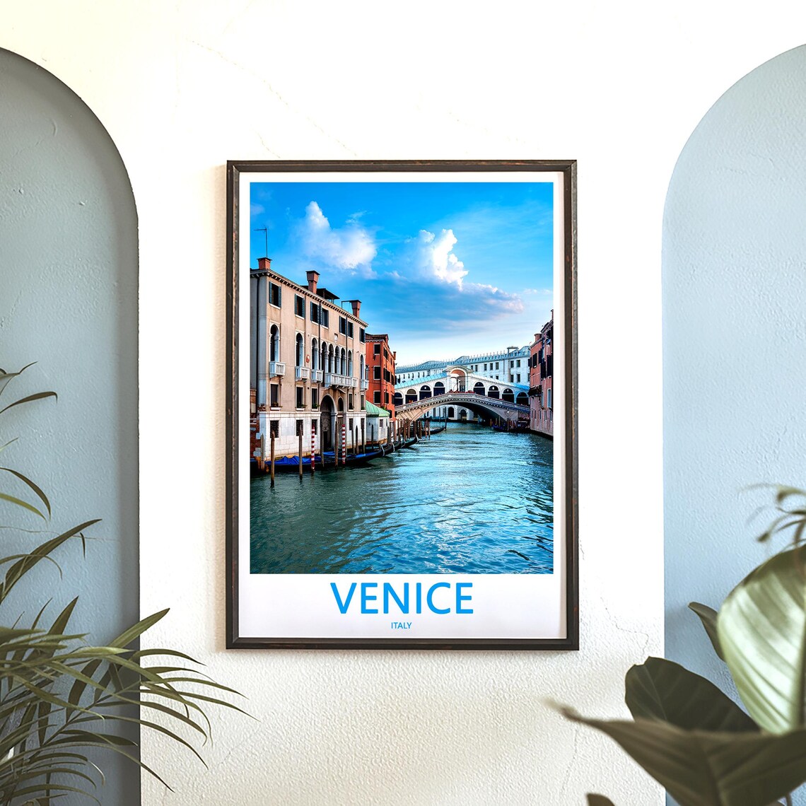 Venice Italy Grand Canal With Rialto Bridge Photo Travel Poster - Image 3