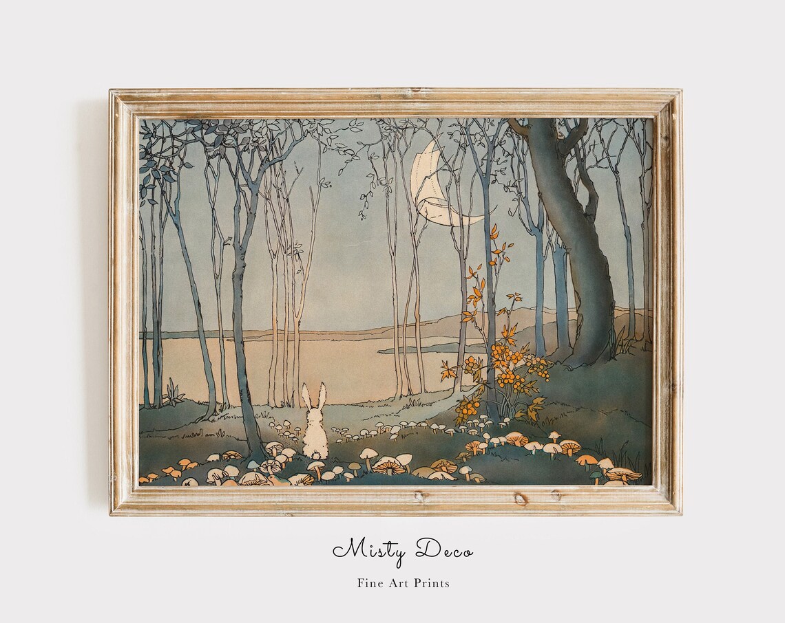Vintage Rabbit Illustration for Nursery and Kids Room