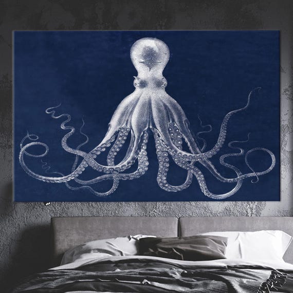 Octopus Modern Sea Life Wall Decor Poster Print