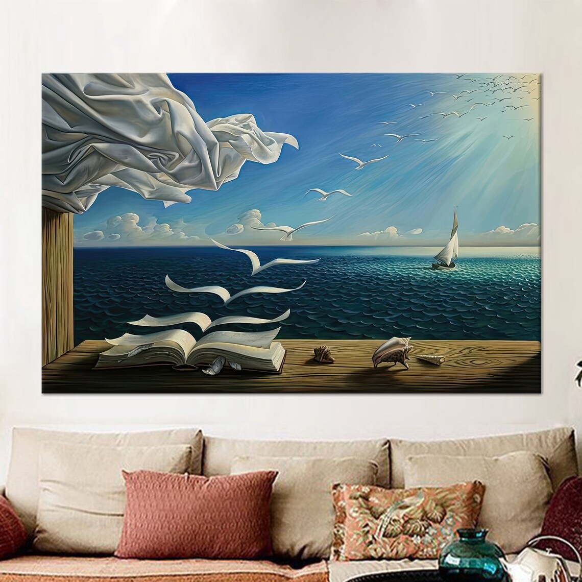 Salvador Dali Birds, Surreal Art Print for Home