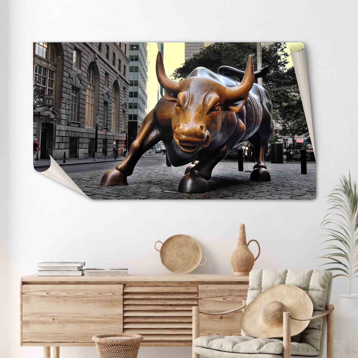Charging Bull Wall Street New York City Landmark Photo Poster - Image 2