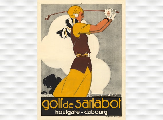 Golf De Sarlabot Vintage Travel Poster