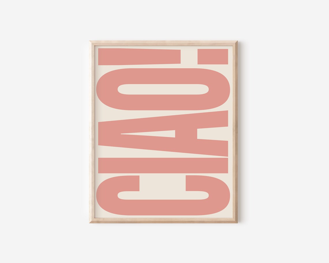 Ciao Typography Poster, Italian Retro Travel Poster - Image 2