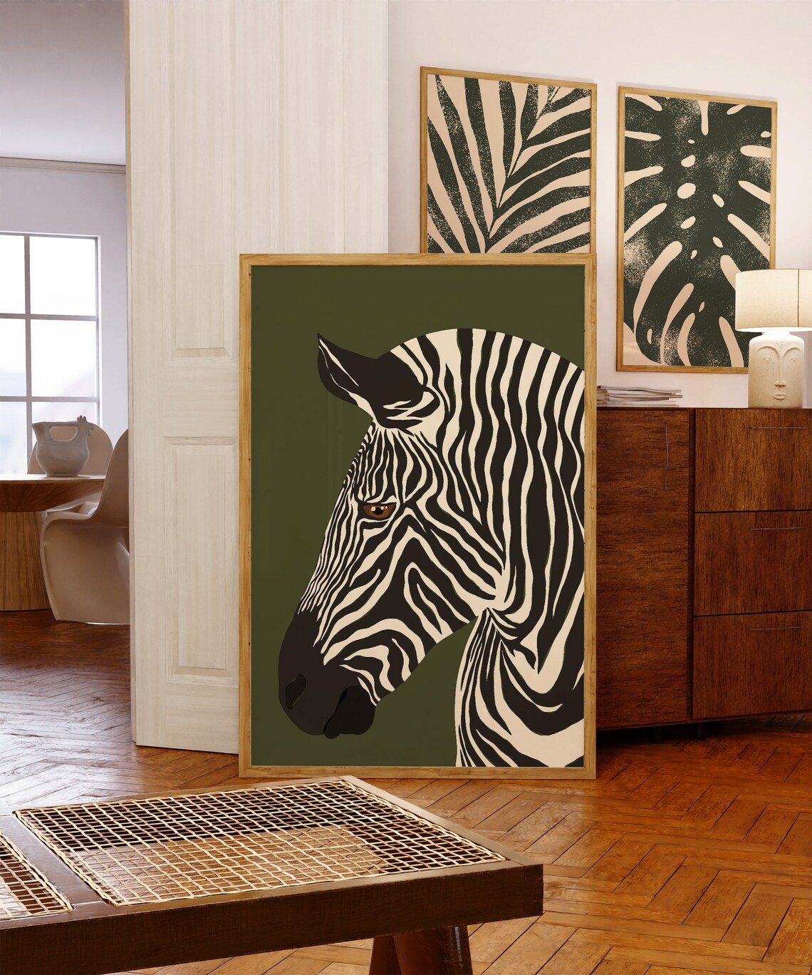 Zebra Stripes Jungle Safari Boho Art Print
