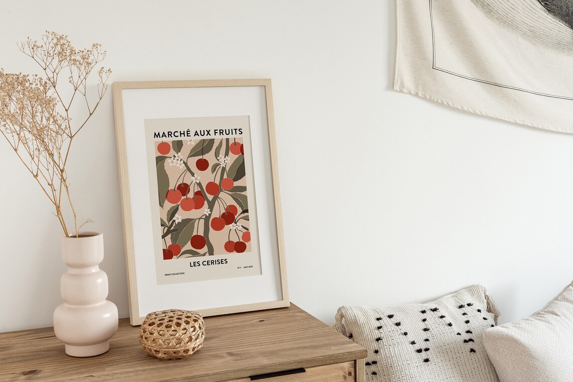 Cherries Print, Fruit Market Botanical Art Print - Image 2