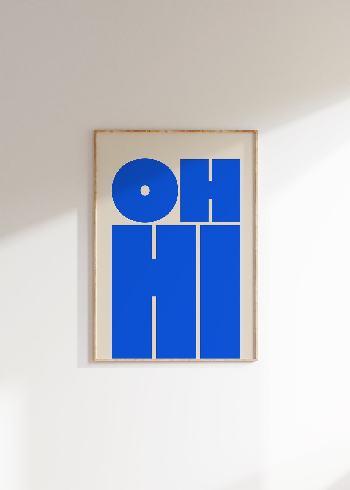 Oh Hi Modern Typography Poster, Bold Wall Art