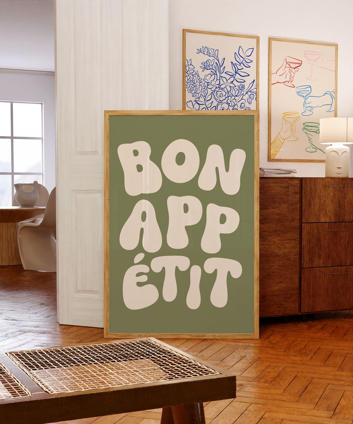 Bon Appetit Typography Art Print, Kitchen Wall Decor - Image 3