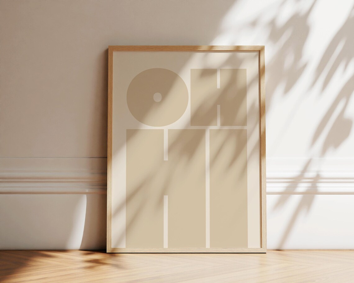 Oh Hi Modern Typography Poster, Bold Type Print - Image 4