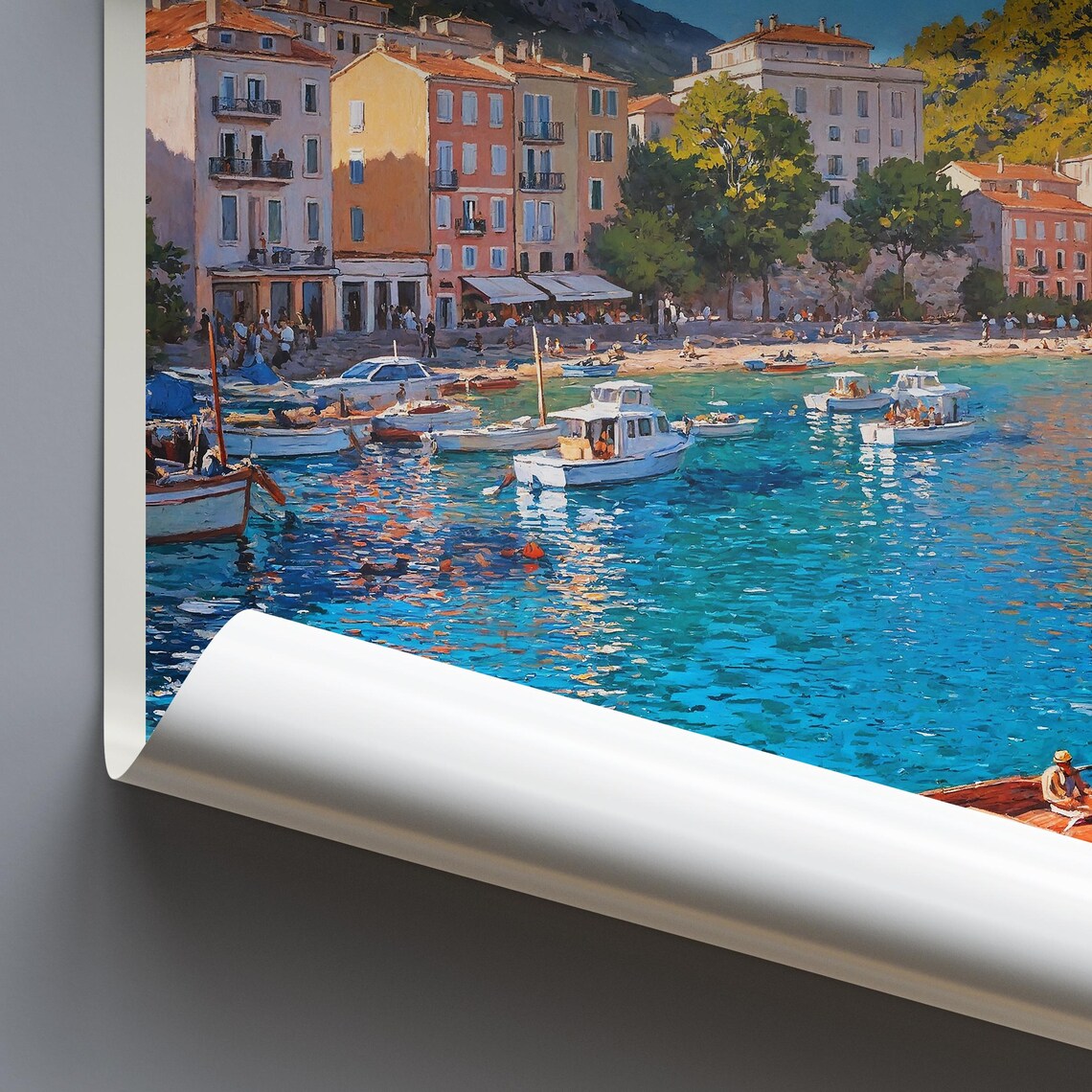 Castellammare Fishing Harbor Boats Waterfront Italy Travel Poster - Image 4