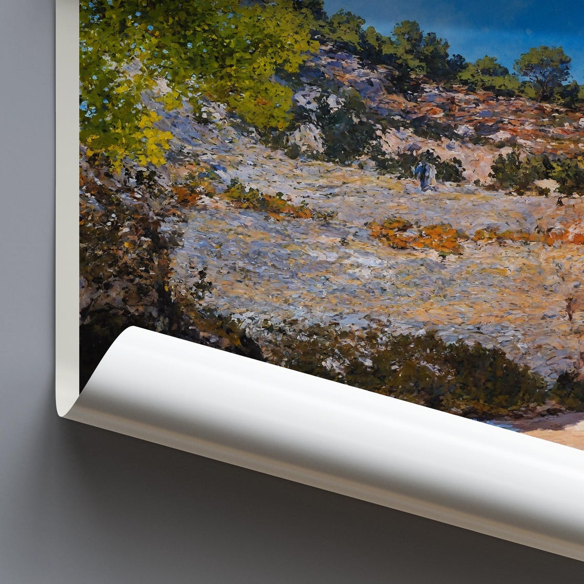 Algarve Sea Cave With Skylight Painted Turquoise Water And Boat Poster - Image 3