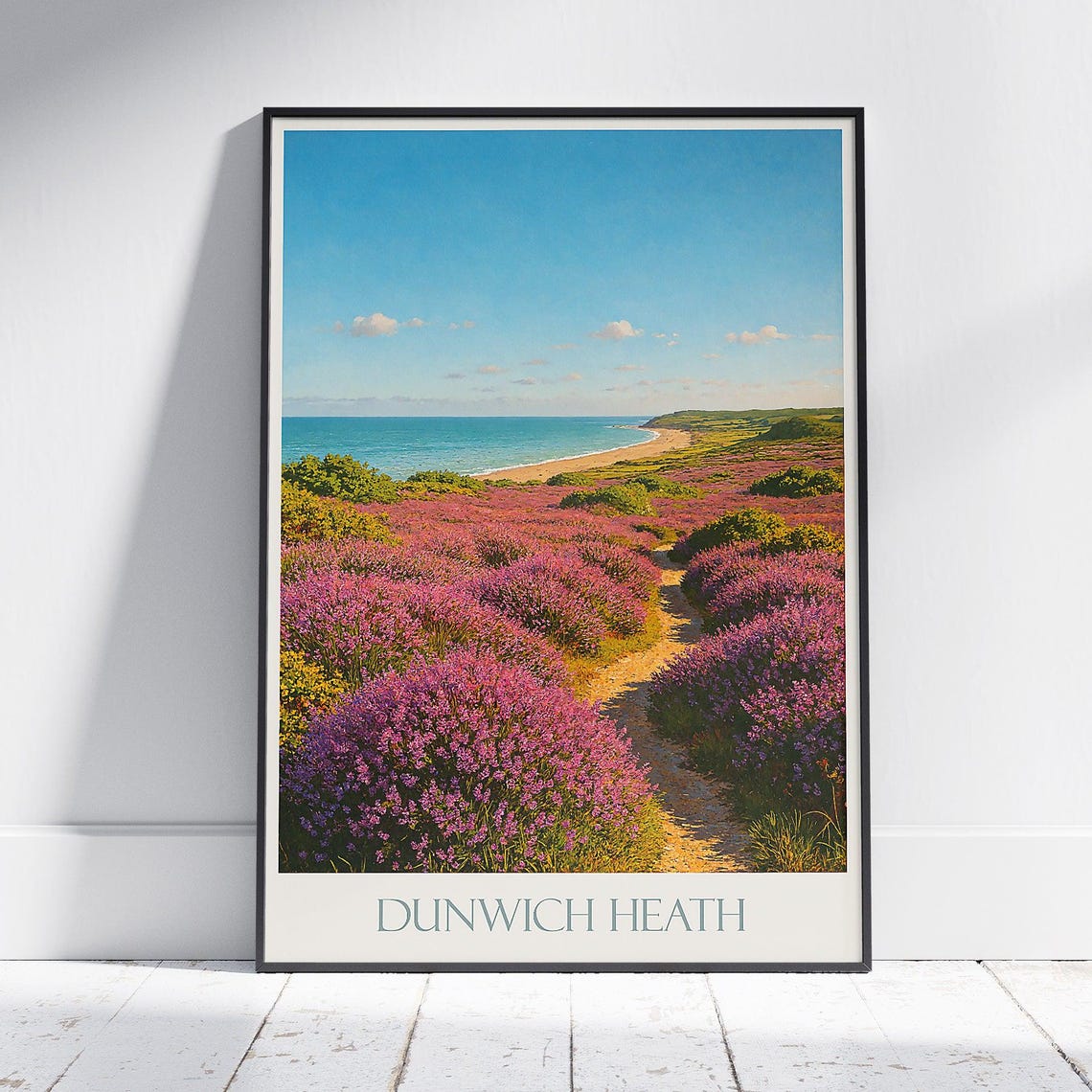 Dunwich Heath Suffolk Coast Heather In Bloom Coastal Path Poster