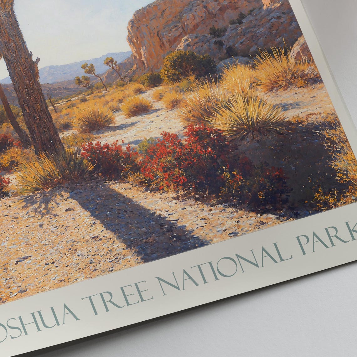 Joshua Tree National Park California Desert Sun Painted Travel Poster - Image 2