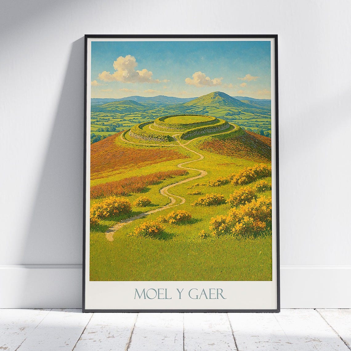 Moel Y Gaer Hill Fort Clwydian Wales Historic Landscape Poster
