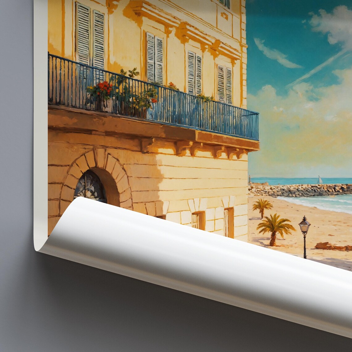 Pescara Italy Seaside Promenade Beach Street Sunny Travel Poster - Image 3
