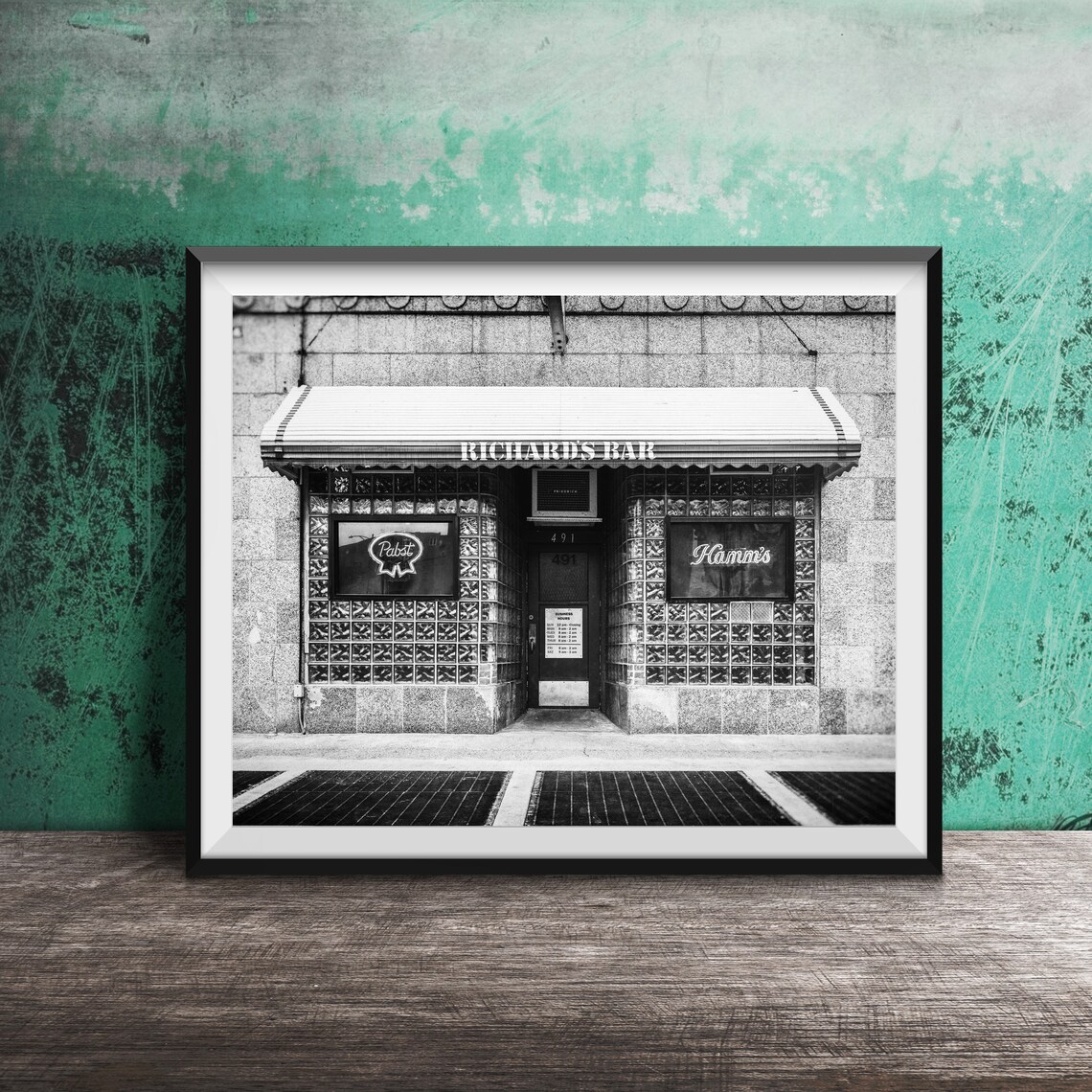 Richards Bar Chicago Sign, Chicago Travel Poster - Image 2