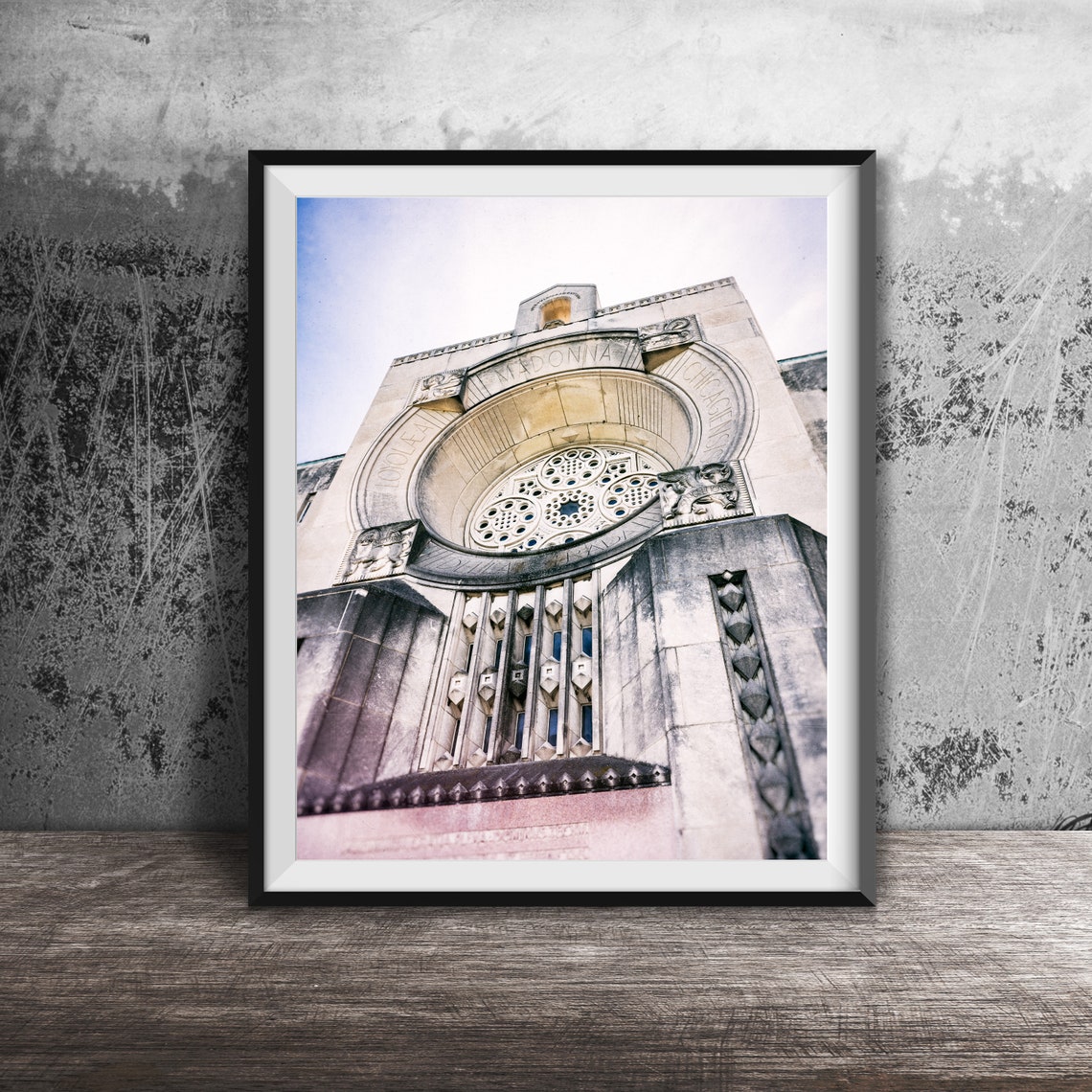 Madonna Della Strada Chapel Limestone Rose Window Facade Poster