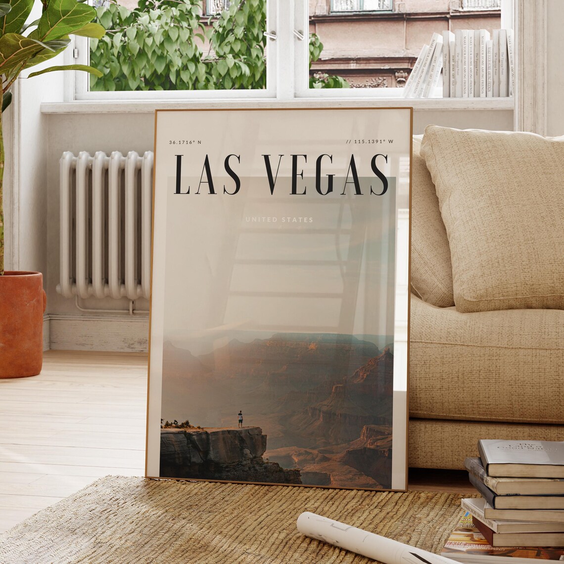 Las Vegas United States Desert Canyon Vista Photo Travel Poster