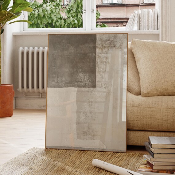 Minimalist Wall Art Print Modern Rolled Posters For Home Decor Abstract Living Room Gift Lovers Neutral Tones