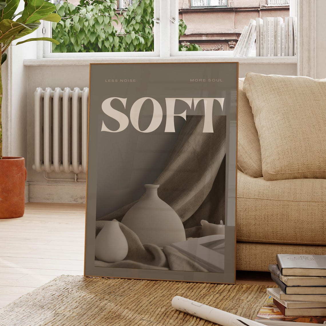 Soft Minimalist Poster, Cozy Home Decor