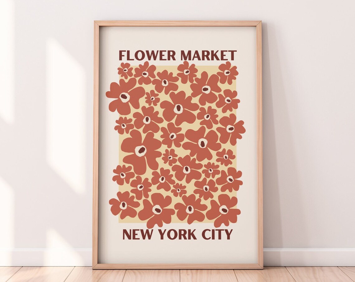 NYC Flower Market, Abstract Floral Wall Art