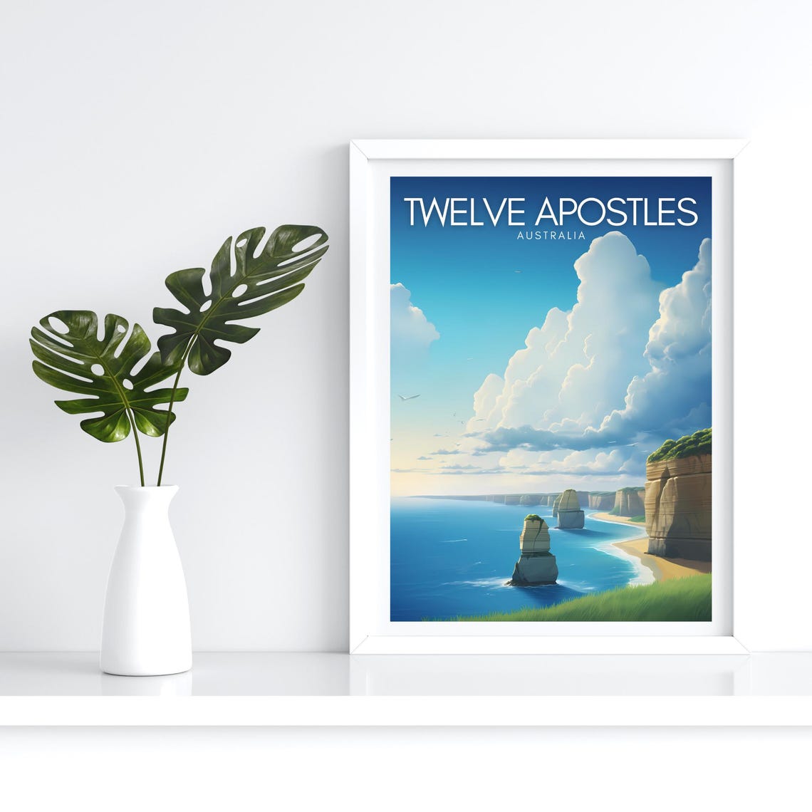 Twelve Apostles Australia Sea Stacks Coastal Travel Poster Art - Image 4