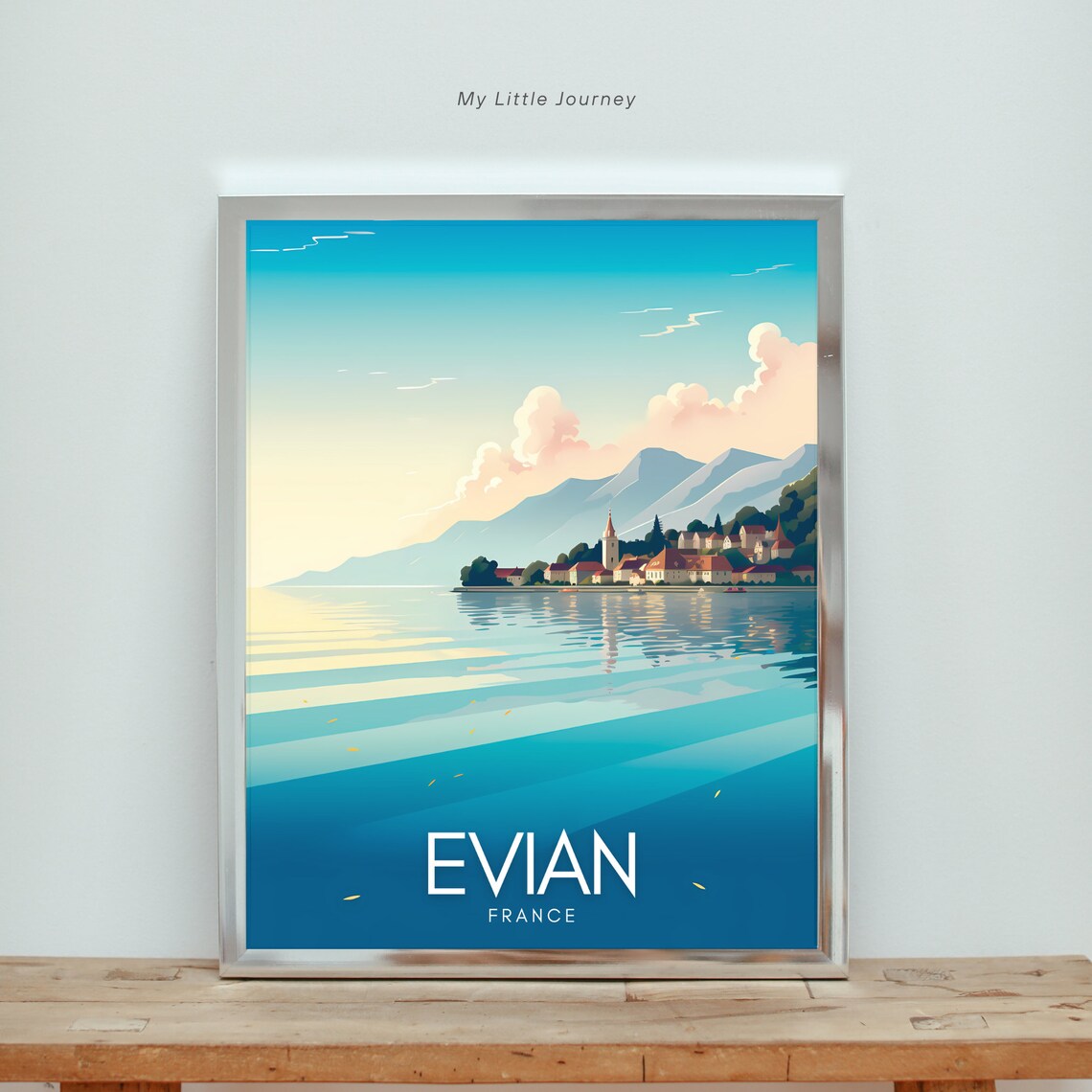 Evian Les Bains France Travel Poster, Lake Leman - Image 3