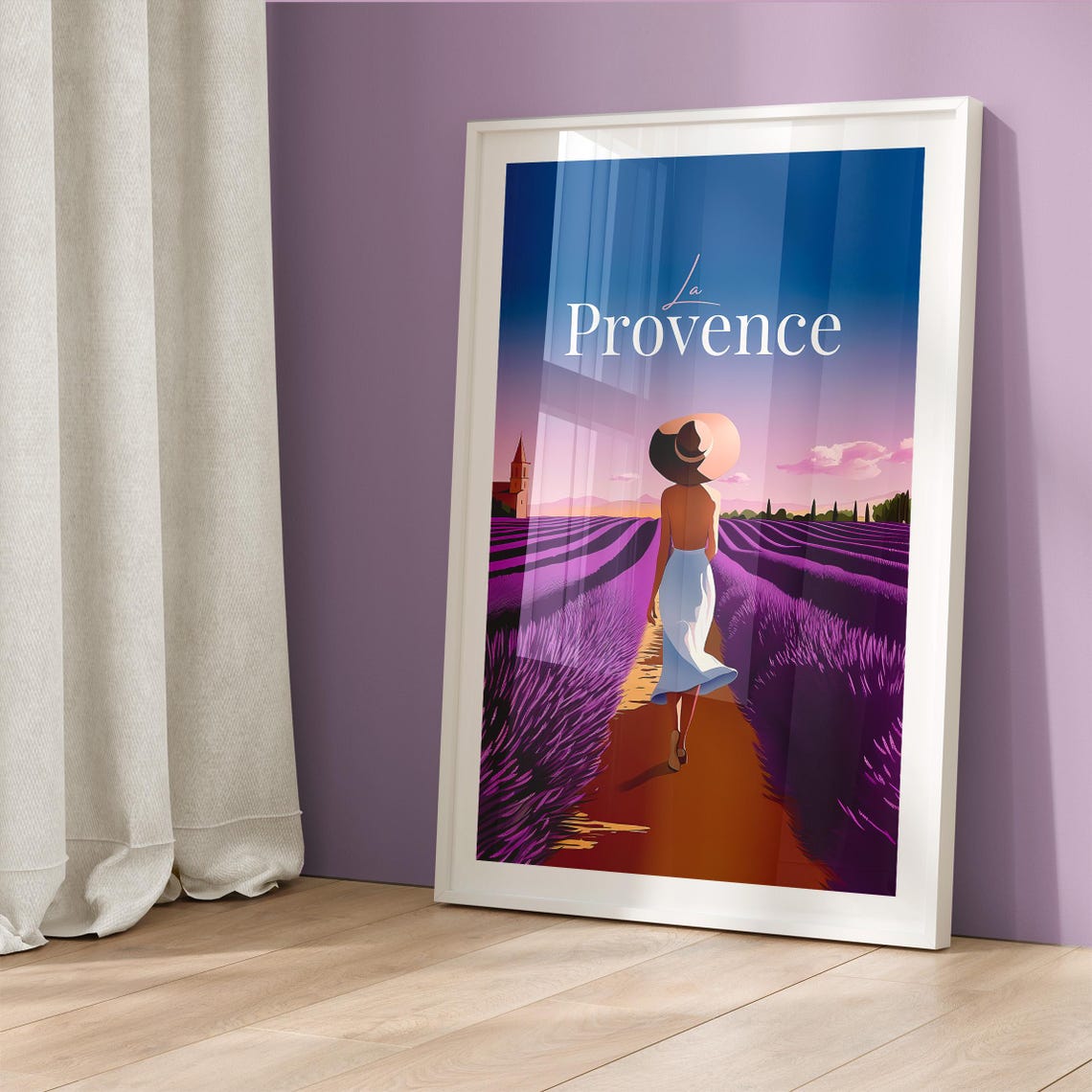 La Provence Poster Boho Wall Art Lavender Painting City Prints France Wall Art French Gift French Travel Poster - Image 5