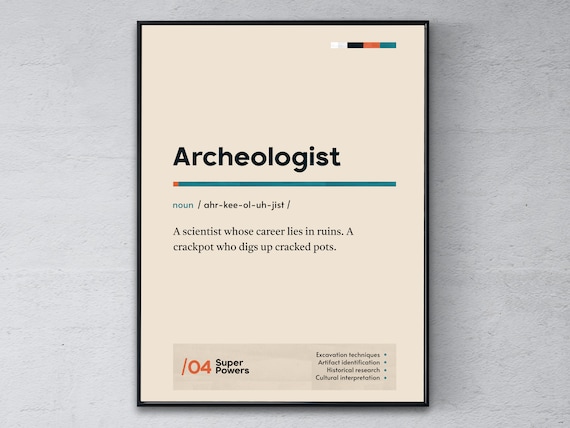 Funny Archaeologist Dictionary Definition Poster Gift for Diggers