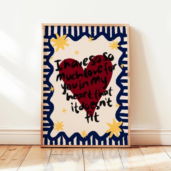 Love You So Much Print Boho Nursery Wall Art Positive Affirmations Poster Cute Trendy Playroom Decor