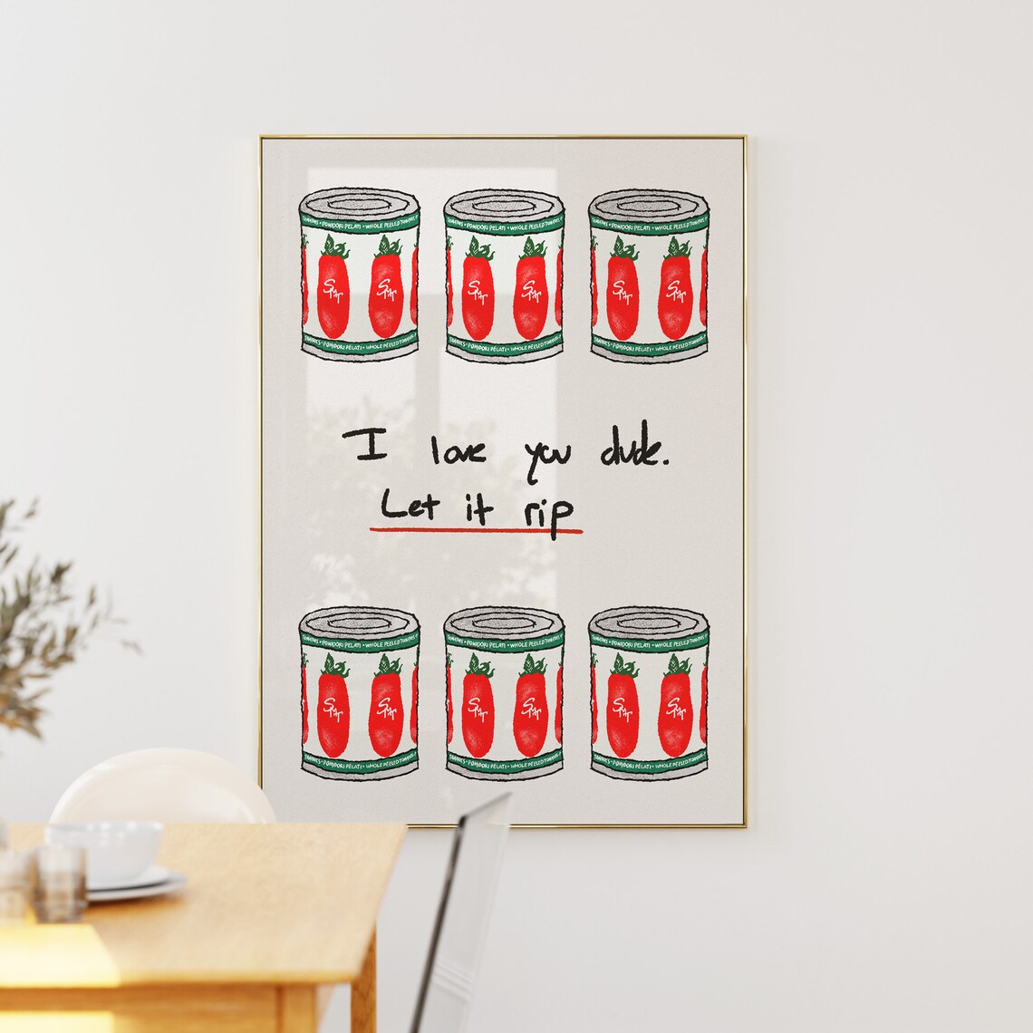 I Love You Dude Let It Rip The Bear Art Print - Image 4