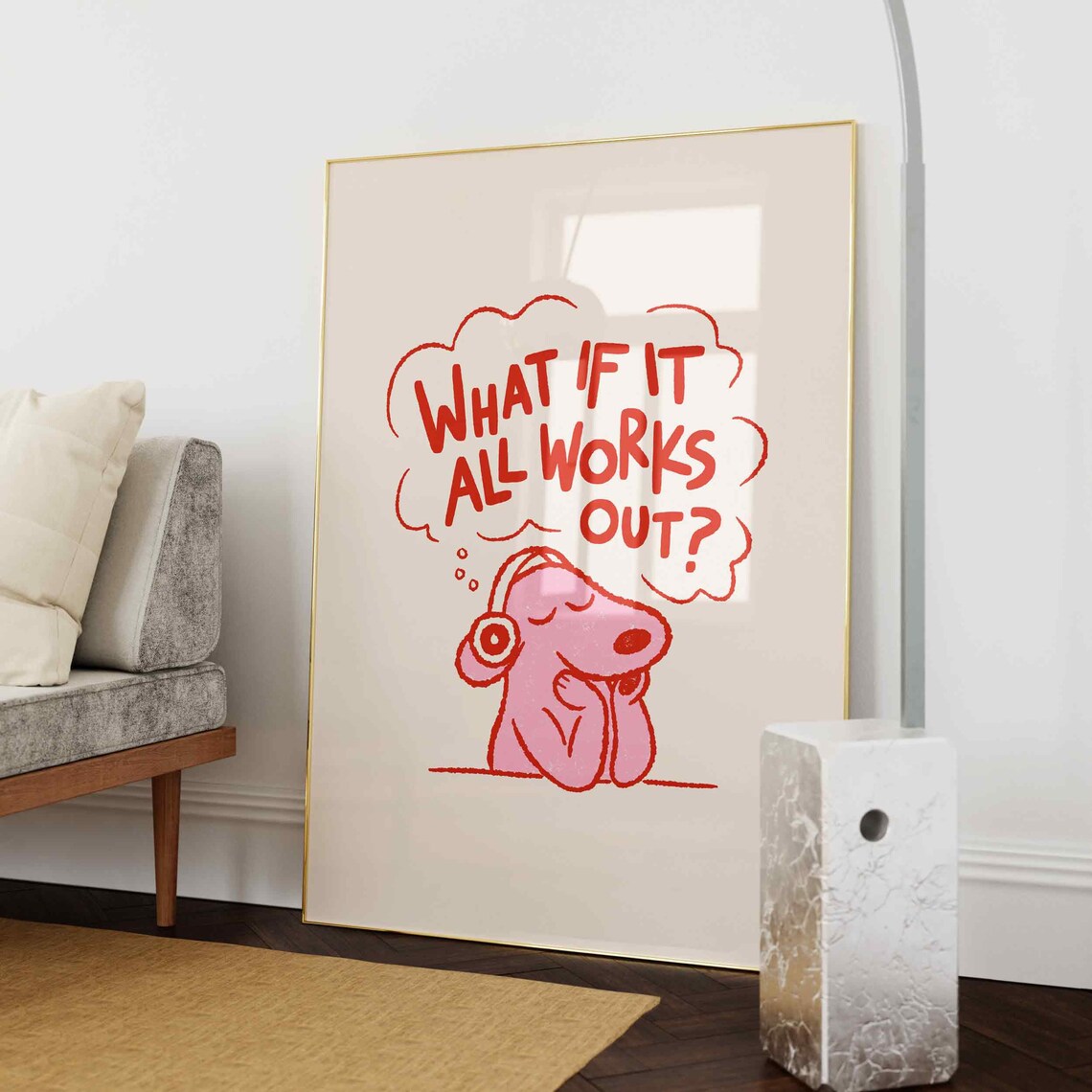 What If It All Works Out Art Print, Motivational Quote - Image 2