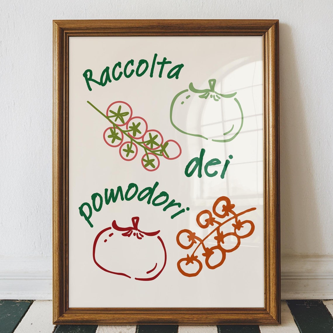 Raccolta Dei Pomodori Tomato Harvest Italian Kitchen Art Poster