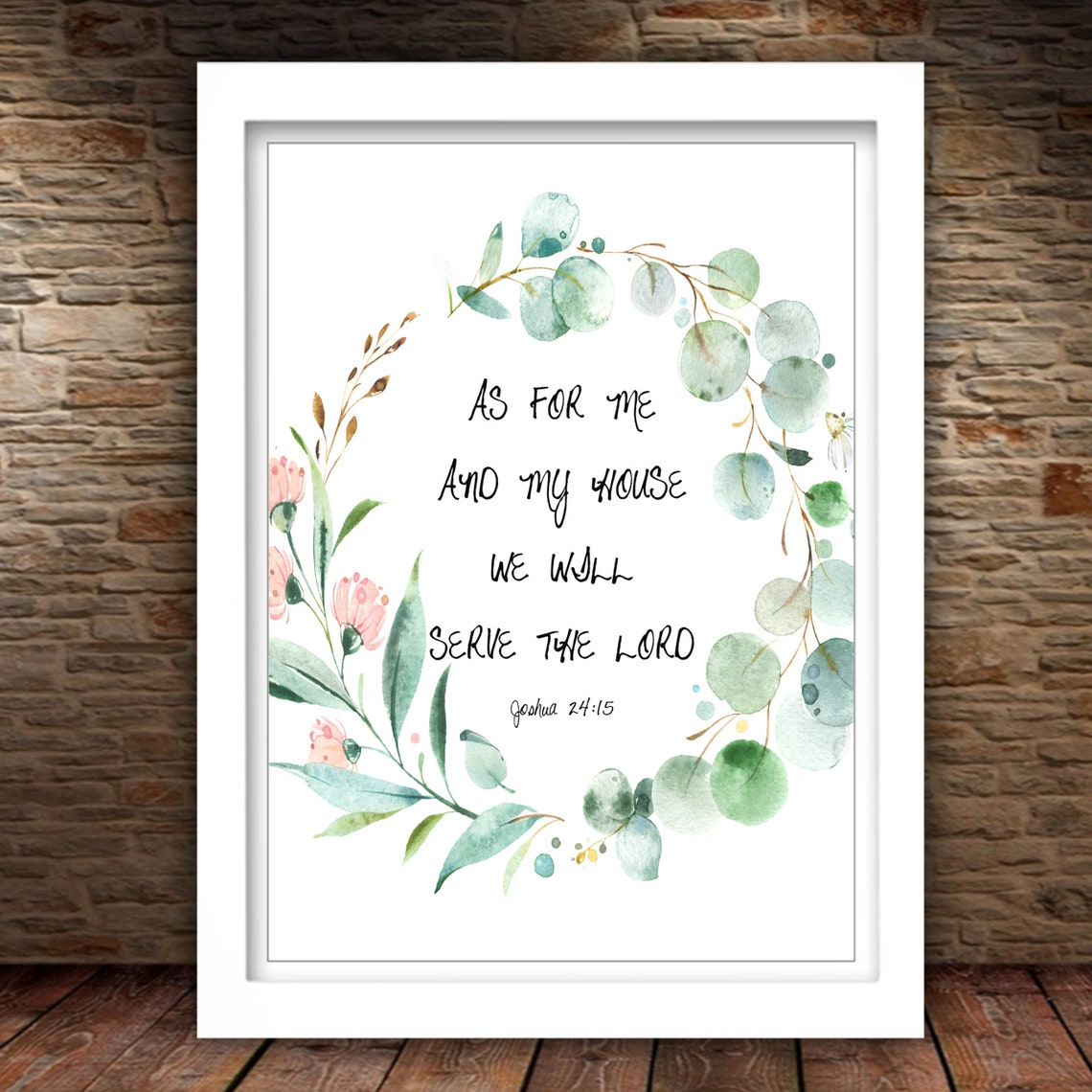 As For Me And My House We Will Serve The Lord Scripture Poster - Image 2