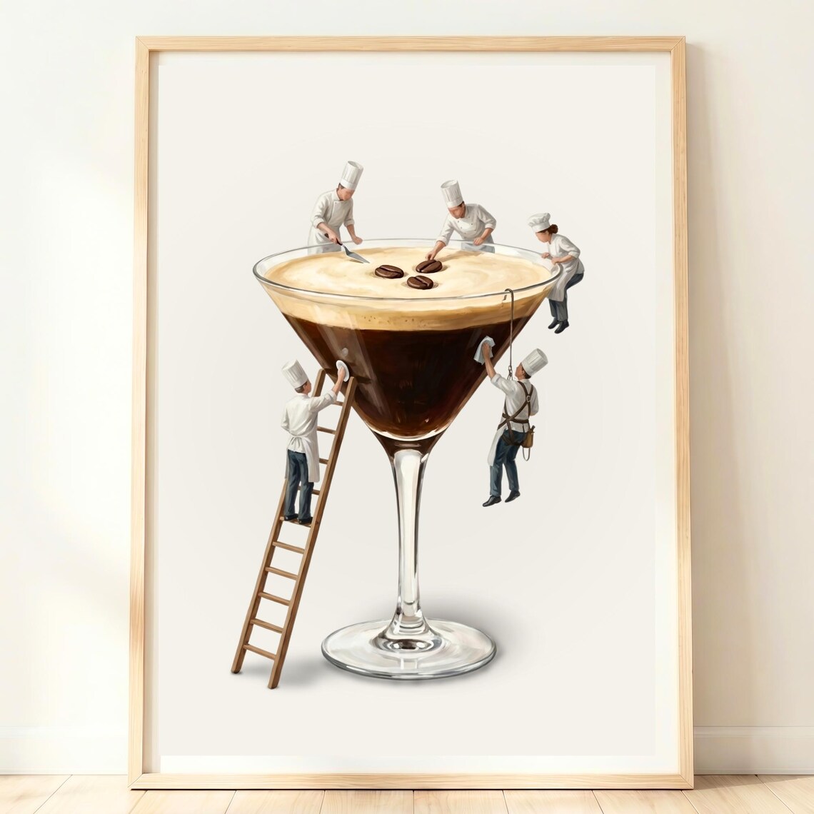 Espresso Martini Art Print, Bar Decor