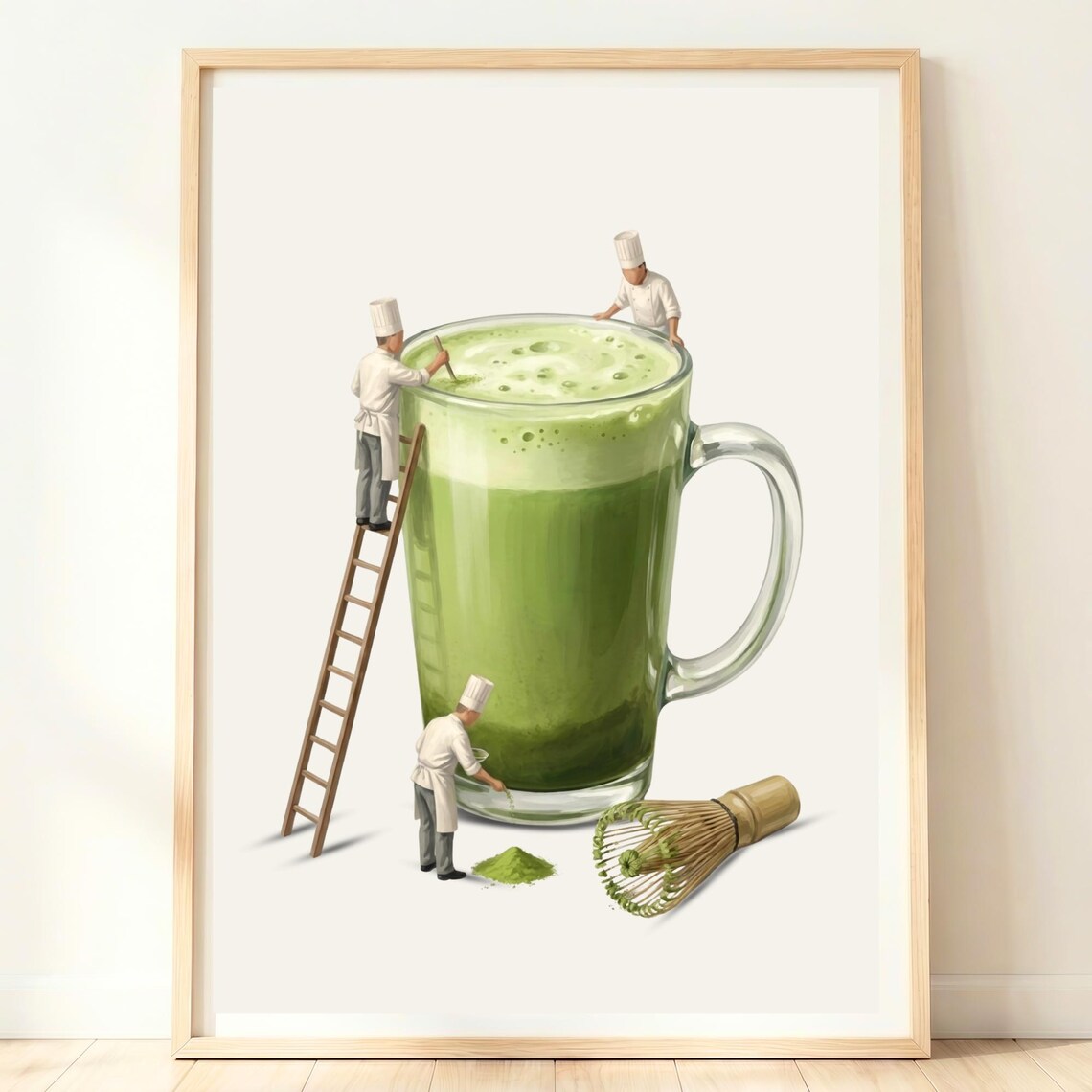 Matcha Green Tea Japanese Drink Decor Art Print