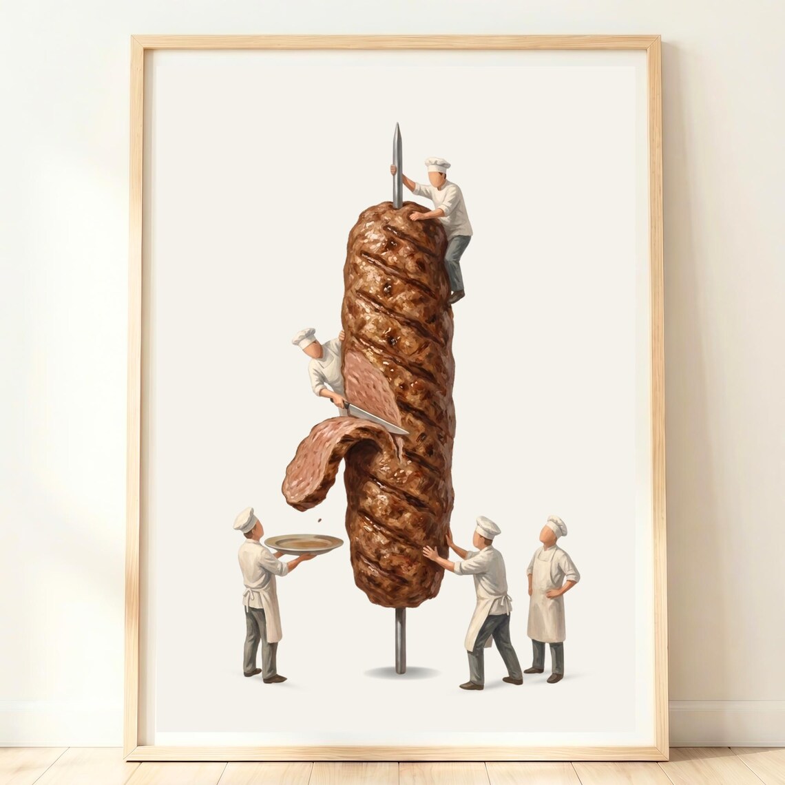 Lamb Kofta Poster, Middle Eastern Kitchen Decor