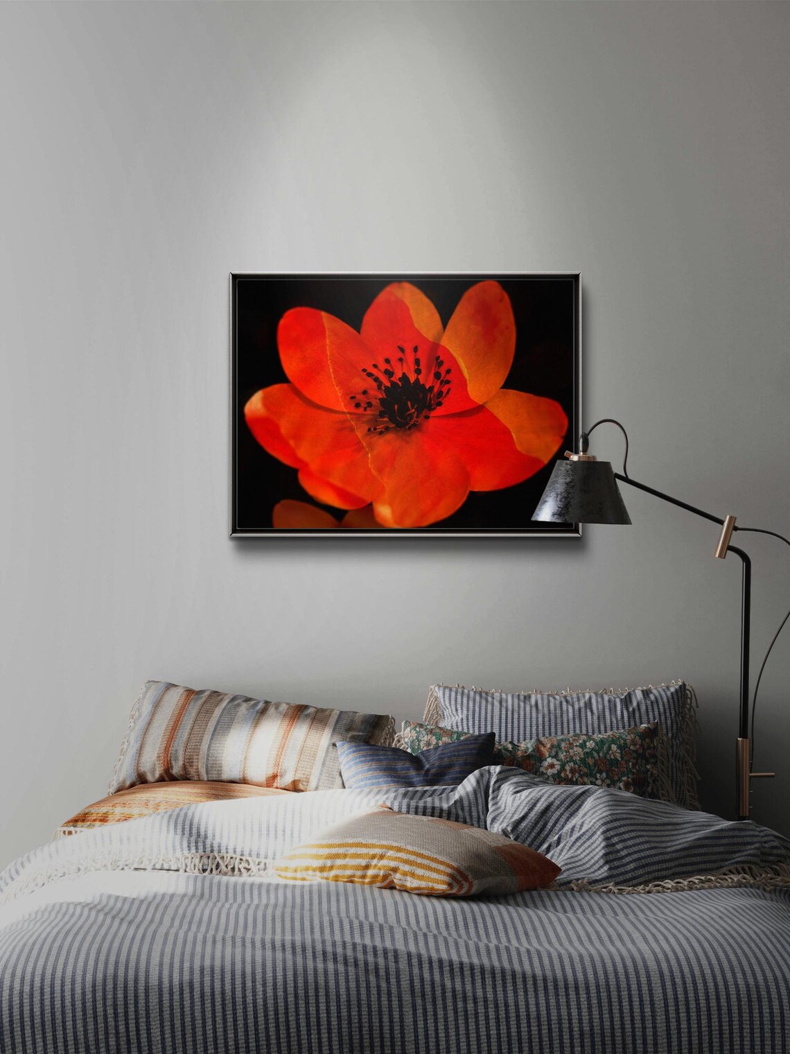 Orange Flower Photograph, Nature Wall Art Print