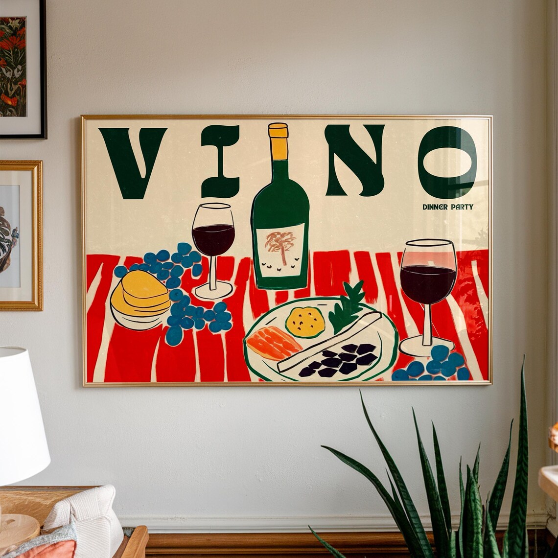 Verano Retro Art Print, Dining Room Decor