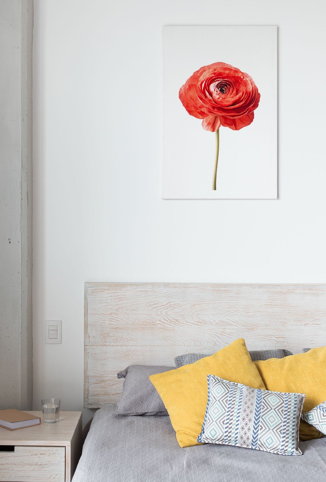 Red Ranunculus Single Bloom Watercolour Botanical Flower Poster - Image 8