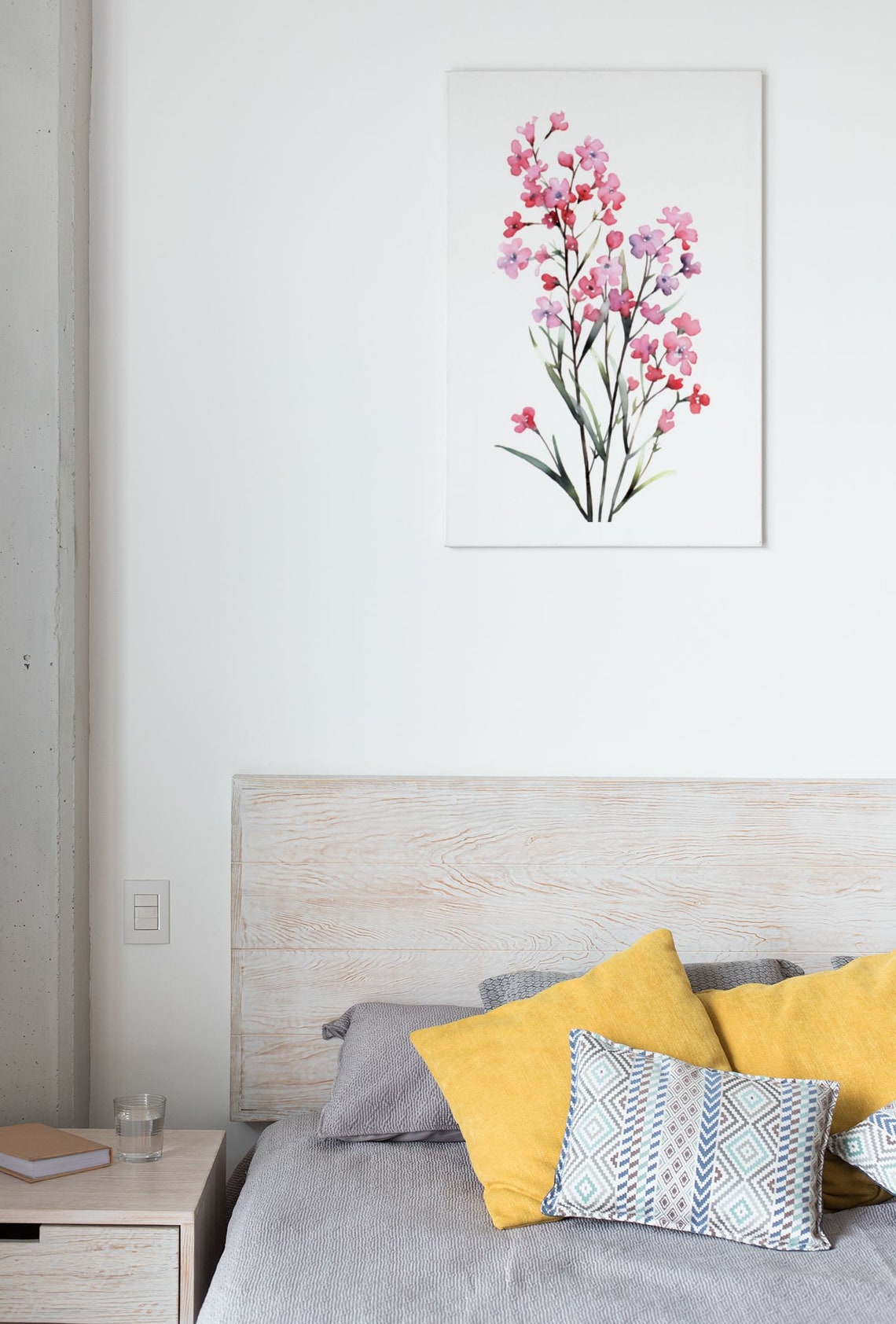Pink Forget-Me-Not Sprays Delicate Watercolor Flower Art Poster - Image 6