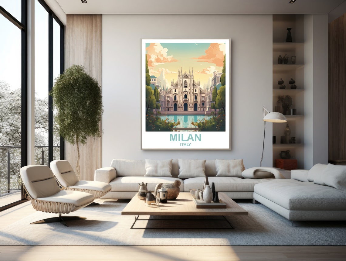 Milan Italy Travel Art Poster Milan Travel Art Italy Poster Milan Travel Wall Art Italy Travel Wall Art T2euitmi1 - Image 3