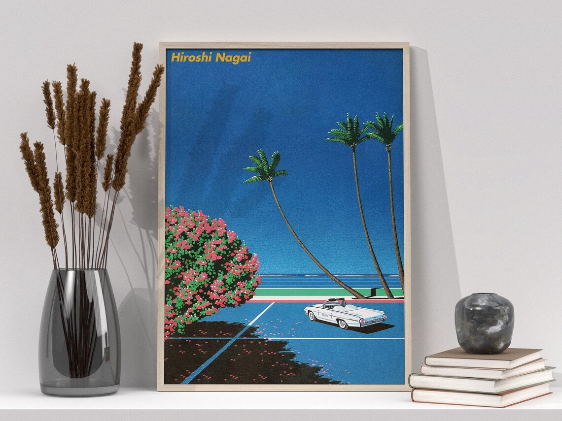 Hiroshi Nagai Retro Art Print, Vintage Wall Decor