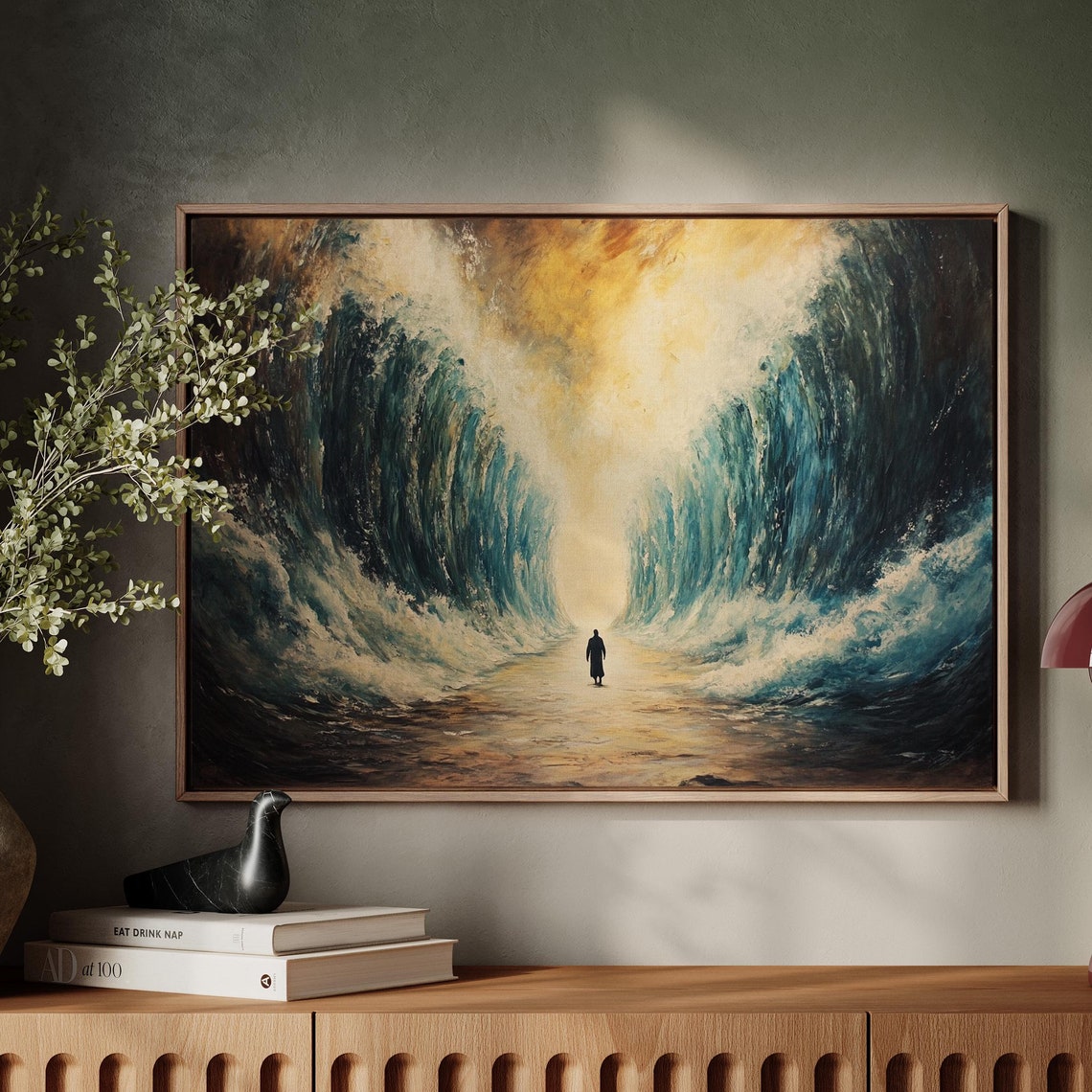 Parting Of The Red Sea Powerful Christian Art Depicting Divine Miracles Faith And The Journey Of Moses In Stunning Detail