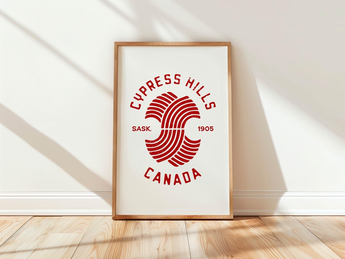 Cypress Hills Saskatchewan Canada 1905 Red Badge Travel Poster Art