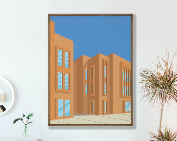 Midday Poster Abstract Wall Art Colorful Style Nature Printed