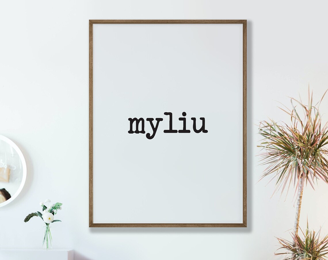 Love You Poster, Lithuanian Quote Typography Print